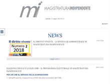 Tablet Screenshot of magistraturaindipendente.it